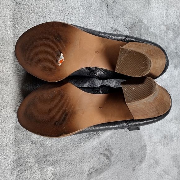 Madewell Billie Boots Womans 8 Black Leather Upper Ankle Booties E0191 - Picture 4 of 6